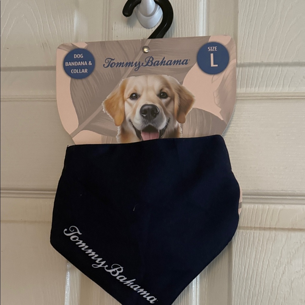 Tommy Bahama Navy Blue Dog Bandana - L